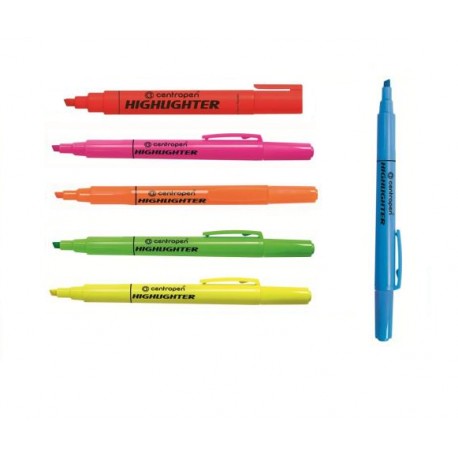 Marcador Centropen Fluor Azul