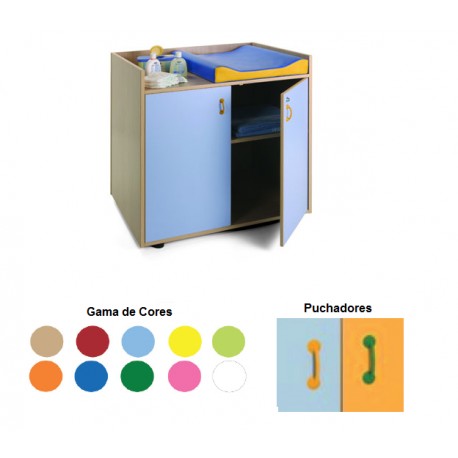 Móvel Alto C/ Portas e 18 Cubículos inferiores