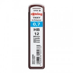 Minas Rotring 0,5mm Tubo c/ 12 minas, 2H