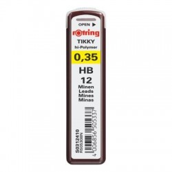 Minas Rotring 1,0mm Tubo c/ 12 minas, HB