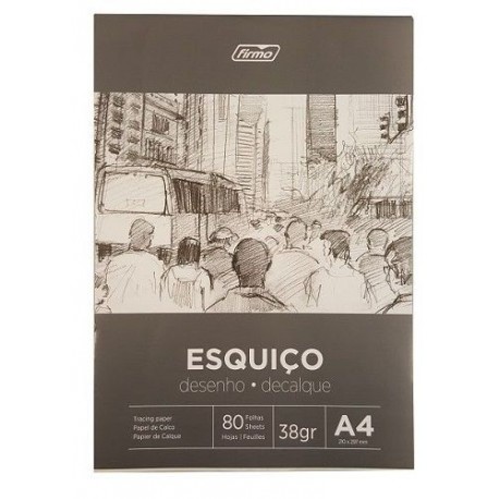 Caderno A4 Vegetal (esquiço) c/ 80fls