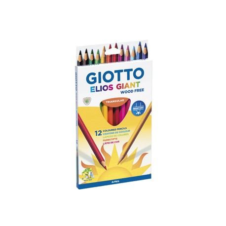 Lápis de Cor 18cm Giotto Mega Tri Caixa 12un