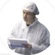 Bata de Protecao+Touca Branca Descartavel 1un