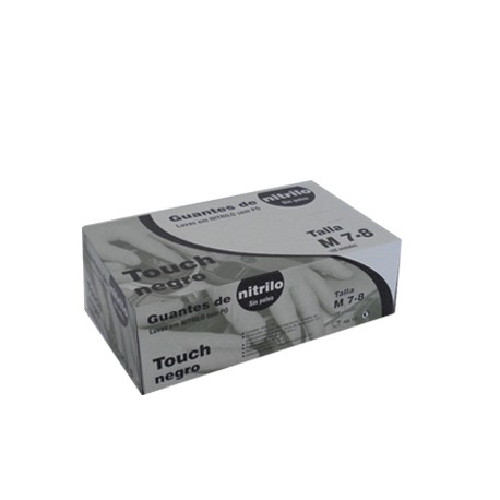 Luvas Nitrilo Sem Po Cor Preto Tamanho M) - (Pack 100un)