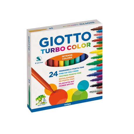 Marcador Feltro Giotto Turbo Color 12 Cores
