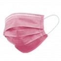 Máscara Simples Descartável P/Criança Rosa Cx C/50un