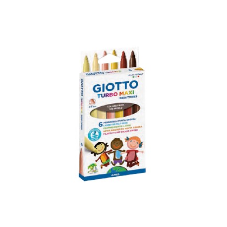 Marcador Feltro Giotto Turbo Color Skin Tones 12 cores