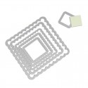 Cortante Sizzix Framelits Die Set 6PK - Squares, Scallop