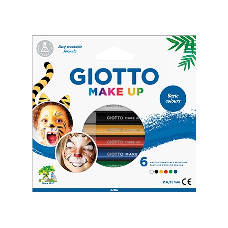 Lápis Facial Giotto Make Up Cores Clássicas 6un