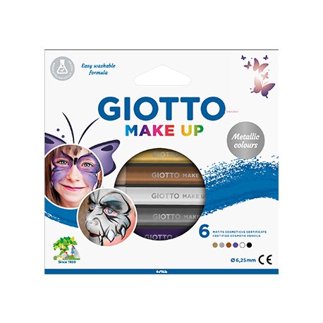 Lápis Facial Giotto Make Up Cores Clássicas 6un
