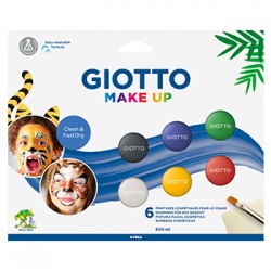 Pintura Facial Giotto Make Up Clássicas Pincel Esponja 6un