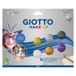 Pintura Facial Giotto Make Up Clássicas Pincel Esponja 6un