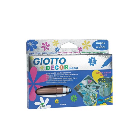 Marcador Tecidos Giotto Decor Cores Sortidas - 6un