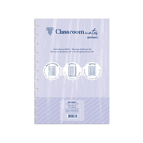 Recarga p/ Caderno Inteligente Ambar EcoSmart A4 50Fl Pautado