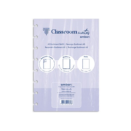 Recarga p/ Caderno Inteligente Ambar EcoSmart A4 50Fl Quadriculado