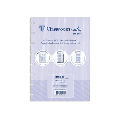Recarga p/ Caderno Inteligente Ambar EcoSmart A5 100Fl Pautado