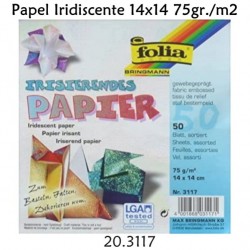 ORIGAMI IRIDISCENTE 14X14CM 50 FOLHAS