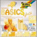 ORIGAMI SORTIDO AMARELO 20X20CM 50 FOLHAS