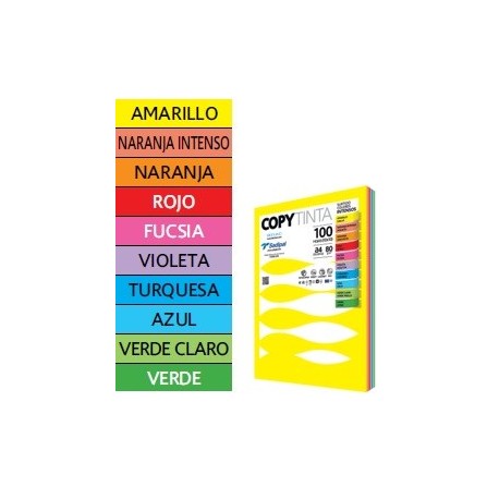 Papel Fotocopia A4 80grs Sortido Suave R. 10 cores x 30 flhs