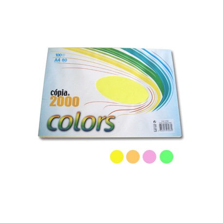 Papel Fotocopia A4 80gr 4 Cores Fluorescente 4x125 flhs