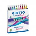 Marcador Feltro Aguarelável Giotto Turbo Soft Brush 10 Cores