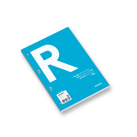Recarga Papel Ambar School A4 Pautado 100gr 100Fls