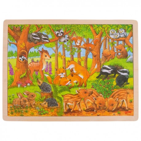  Puzzle Animais Bebés da Floresta 48 pçs