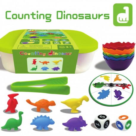 Jogo de Contagem e Seleção Dinossauros 81 Peças