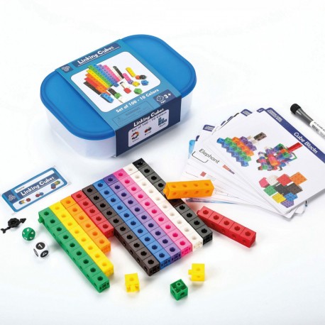 Jogo Matemático Com Cubos Conectáveis 130 peças