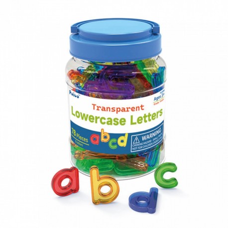 Letras Minúsculas Translúcidas 78 pçs