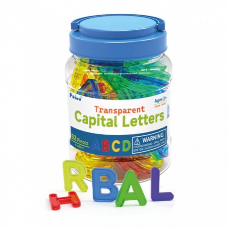 Letras Maiúsculas Translúcidas 52 pçs