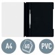 Classificador Capa Transparente Preto Leitz 4191 25un