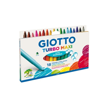 Marcador Feltro Giotto Turbo Maxi 18 Cores