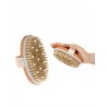 Escova de Massagem Esfoliante Oval Cerdas Naturais