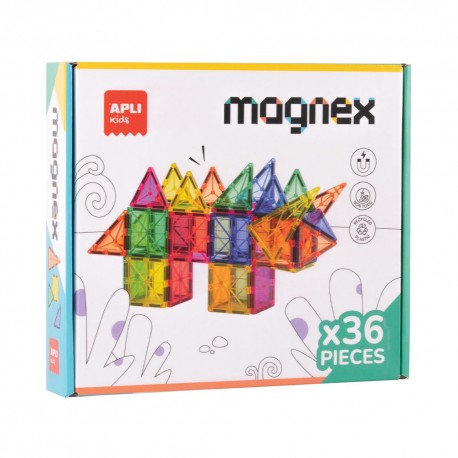 Jogo Blocos Magnéticos Magnex 36 peças