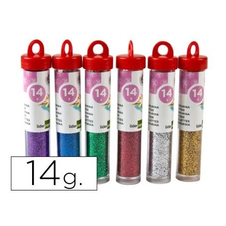 Purpurina Fantasia Cores Metálicas 6 cores x 14grs