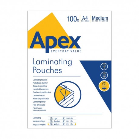 Bolsas de Plastificar 216x303mm A4 125mic 100un