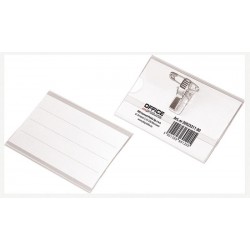 Bolsa Identificação, Office P, 90x57 Rígido c/ Mola/Alfinete