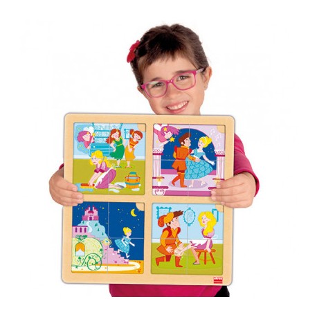 Set 2 Puzzles Cinderela e os 3 Porquinhos