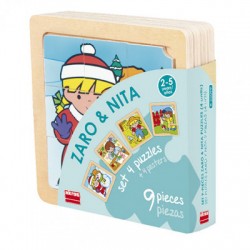 Set 4 Puzzles Zaro e Nita 9 peças