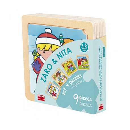 Set 4 Puzzles Zaro e Nita 9 peças
