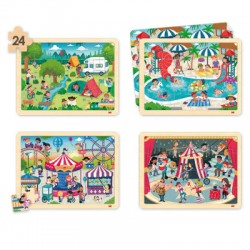 Set 4 Puzzles Tempo Livre e Vida Social