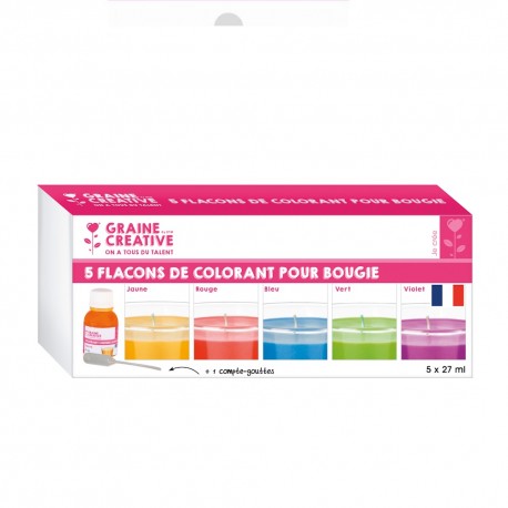 Corante p/ Vela 5 Cores x 27ml