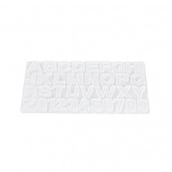 Molde de Silicone Alfanumérico 40mm