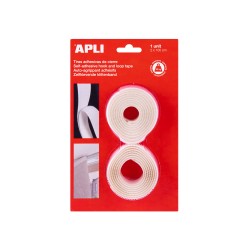 Fita de Velcro Branco Adesiva 20mm x 1 m