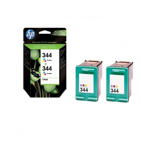 Tinteiro HP Nº 344 + Nº 344 DJ 460 Tricolor PACK 2