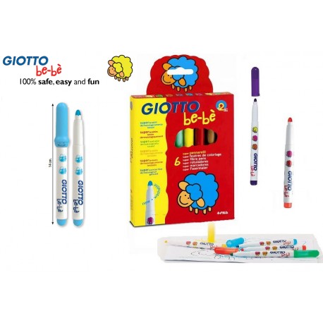 Marcadores Giotto Be-bé Cx C/ 6 cores
