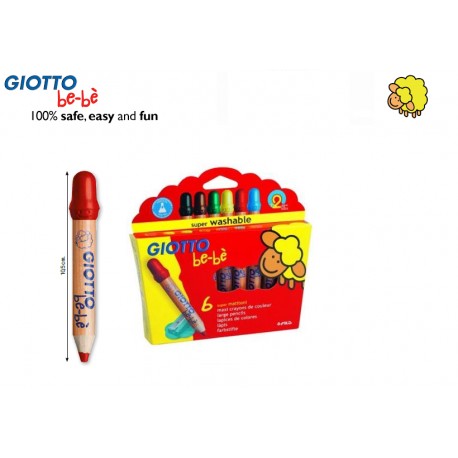 Lápis de Cor Giotto Be-bé Cx C/6und