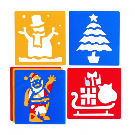 Stencil de Natal 6 pçs